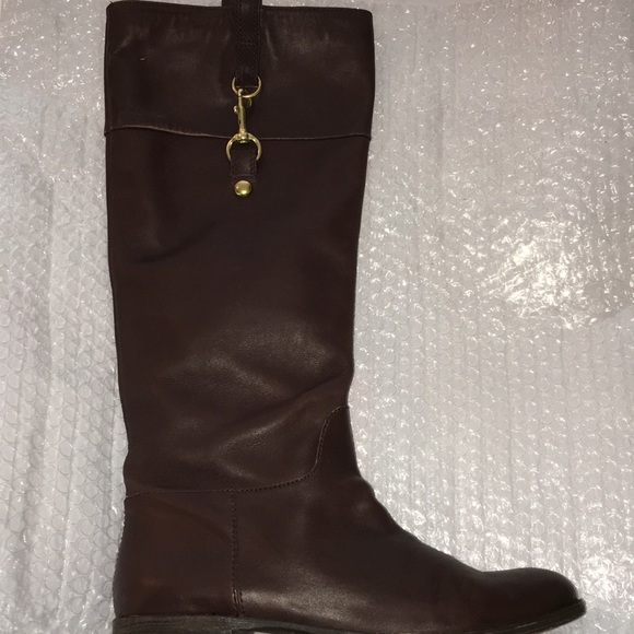 Coach Brown leather knee-high boots 9 1/2 - Picture 1 of 4